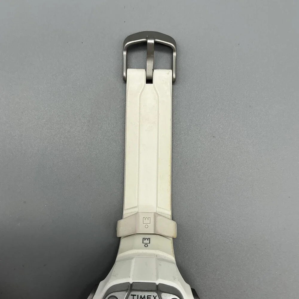 Timex Ironman 30 Lap Womens Watch 32mm Digital White Resin Indiglo New Battery